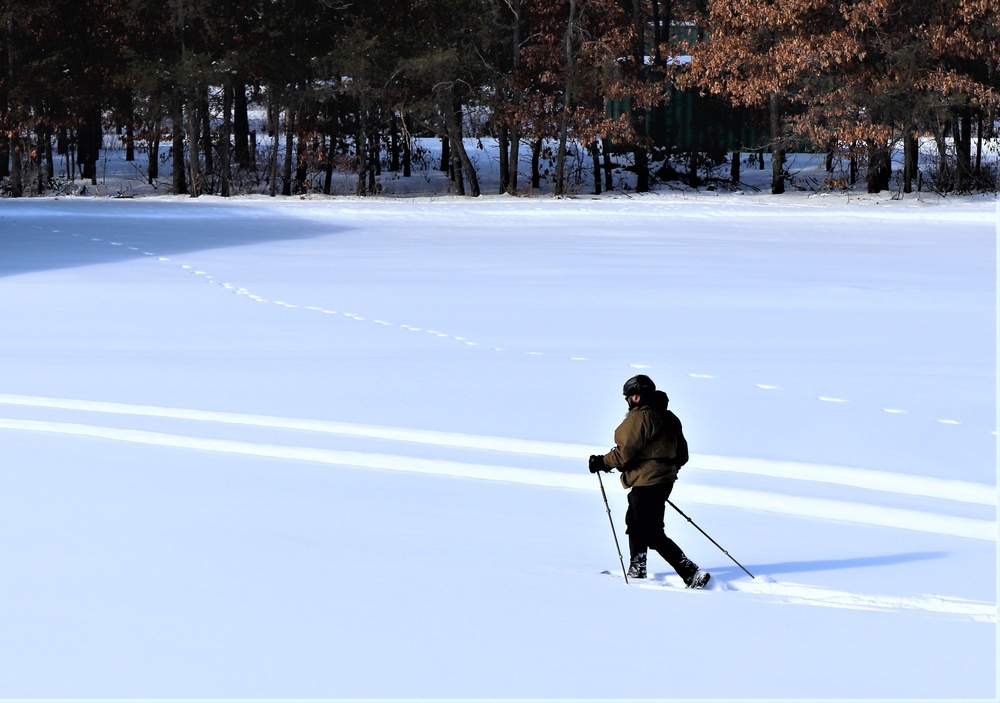 Fort McCoy Cold-Weather Operations Course Class 21-04 students conduct field training in snowshoes