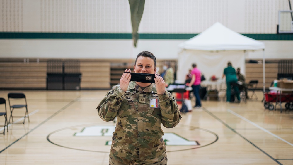 Michigan National Guard, Administers the COVID-19 Vaccine to Michiganders.