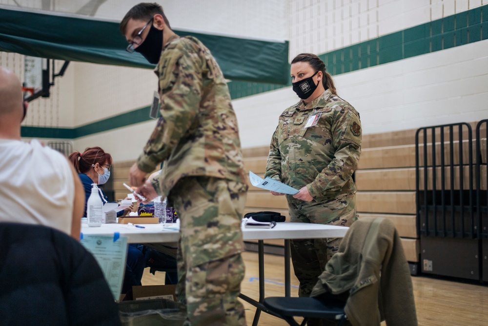 Michigan National Guard, Administers the COVID-19 Vaccine to Michiganders.