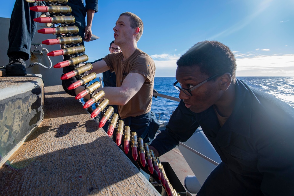 USS Laboon Conducts Pre-fire Checks