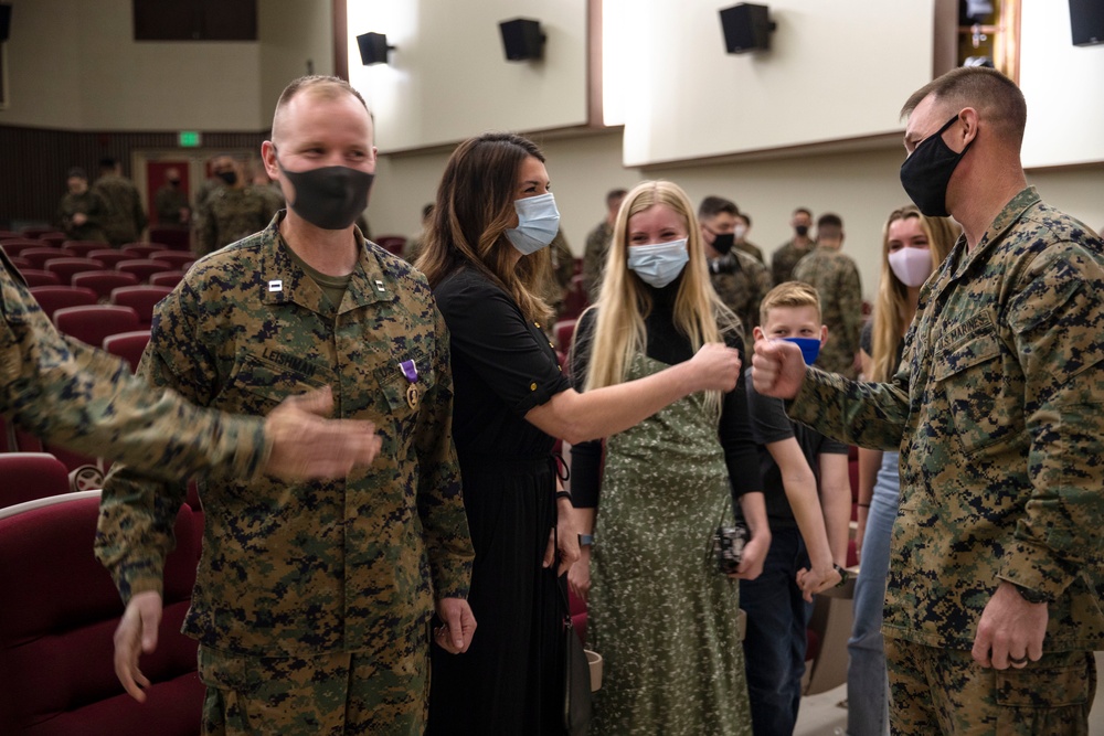 Captain Kevin W. Leishman Receives Purple Heart 16 years later for actions in Fallujah