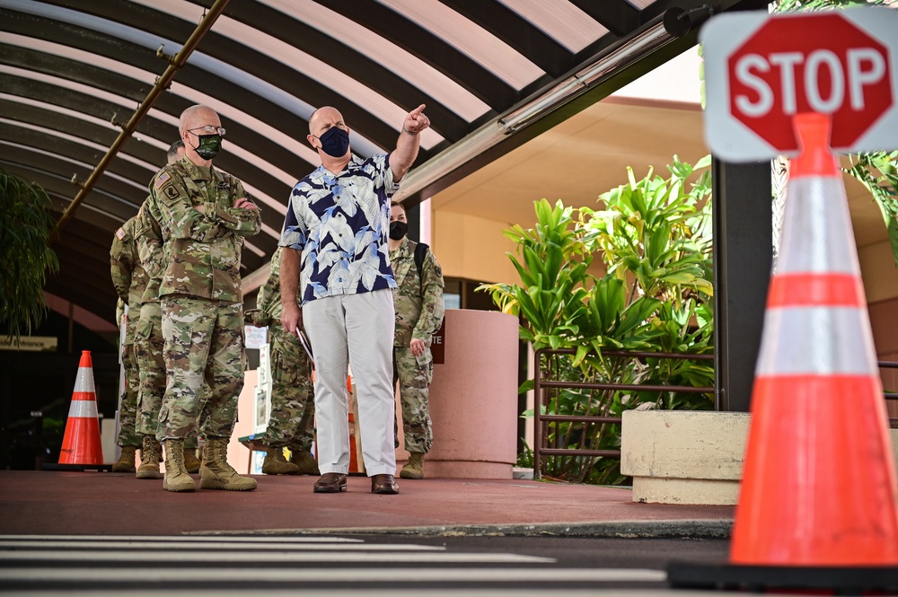 The Director of the Defense Health Agency, Lt. Gen. Ronald Place visits Tripler Army Medical Center