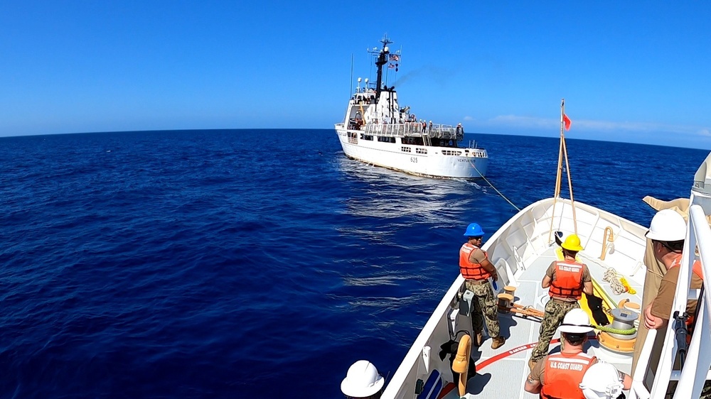 USCGC Charles Moulthrope (WPC 1411) Refueling at Sea Training