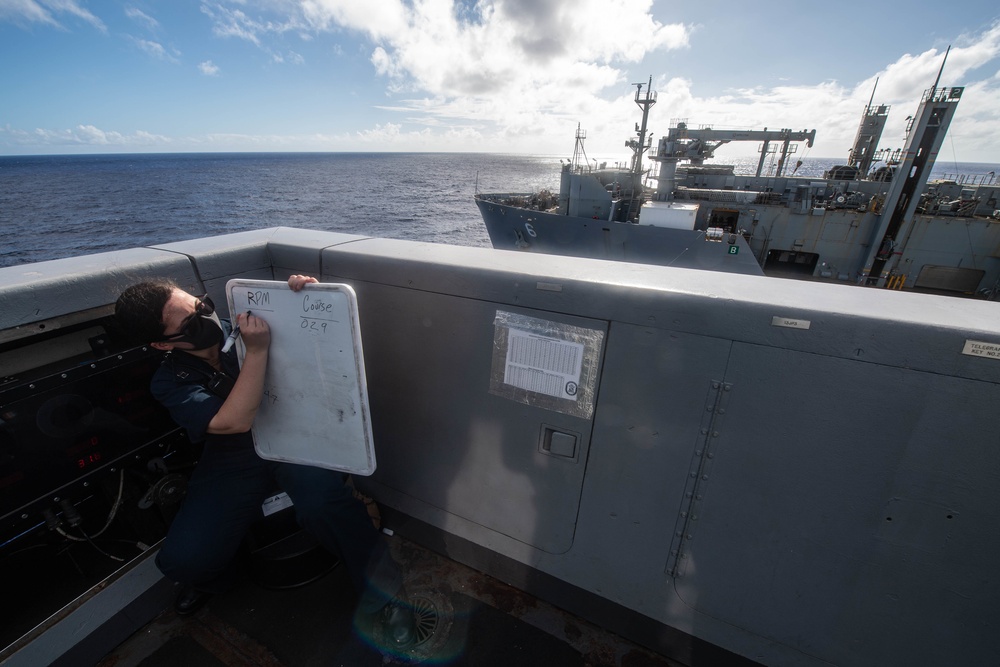 USS New Orleans UNREP With USNS Amelia Earhart