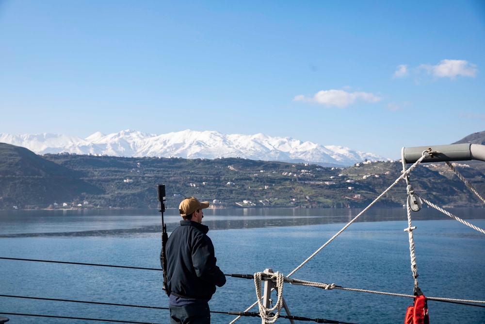 USS Porter Departs Souda Bay