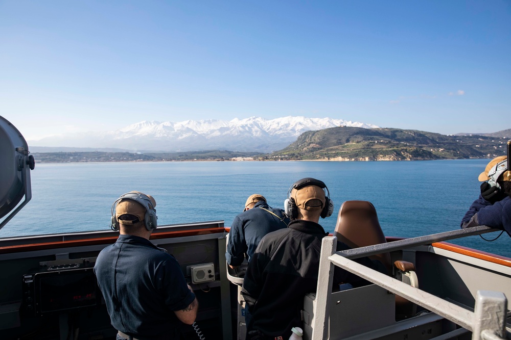 USS Porter Departs Souda Bay