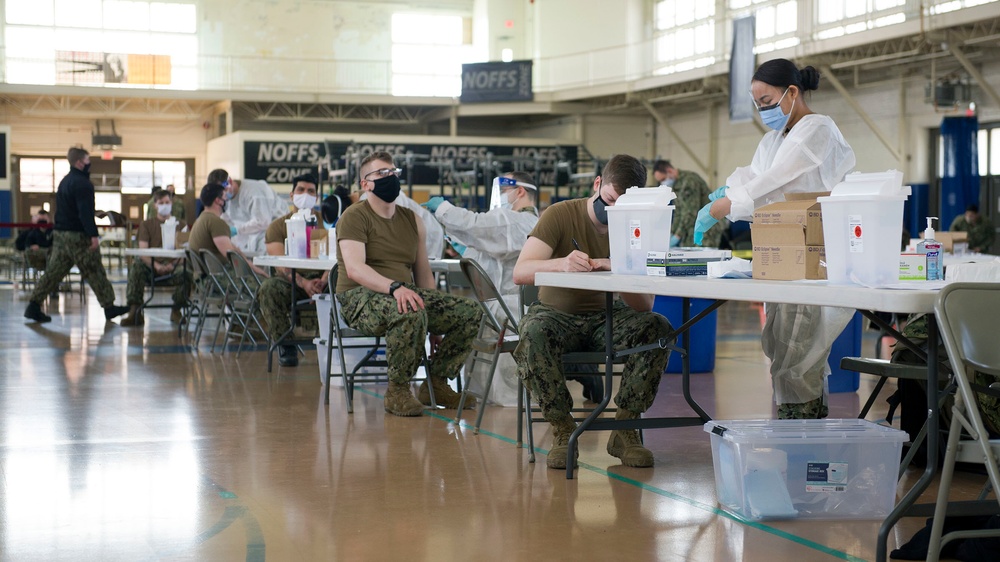 SUBASE New London Health Care Professionals Administer COVID-19 vaccines