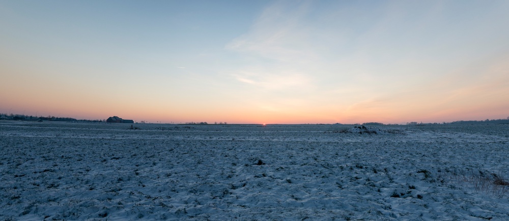 Winter sunrise over Chièvres Air Base