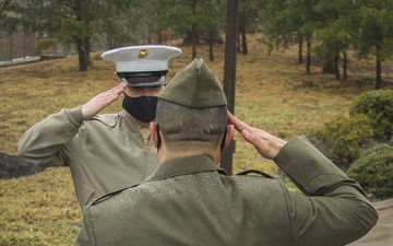 Sustaining the legacy; Warrant officer pinned by recruiter, senior drill instructor
