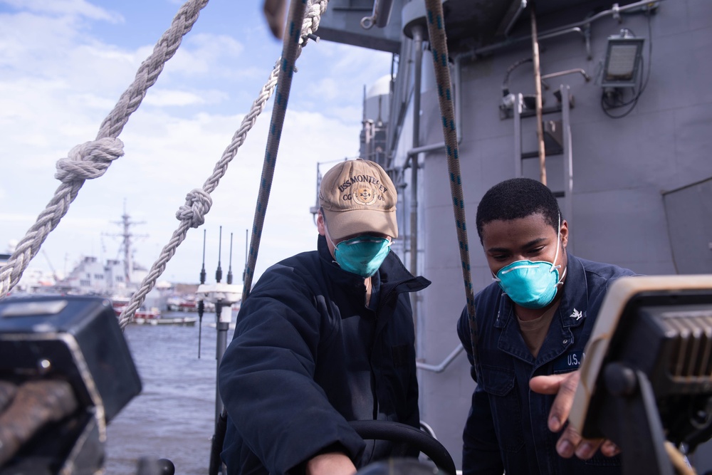 Monterey Conducts Operations Pier Side