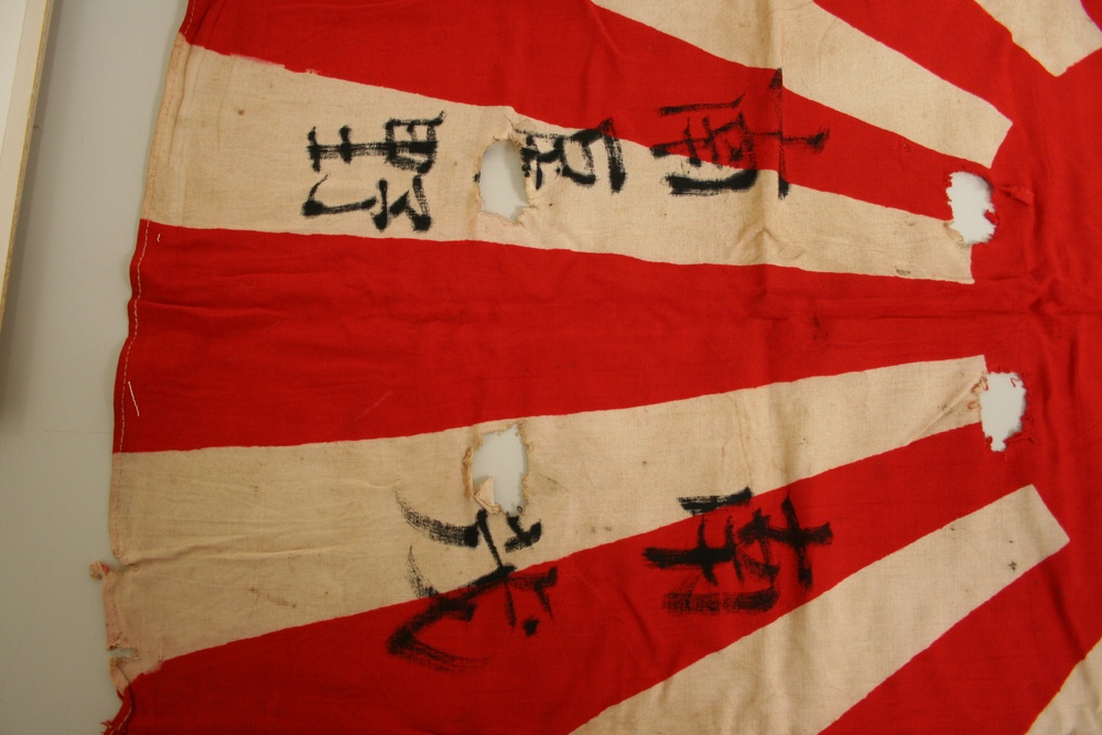 The Long Blue Line: Japanese “Good Luck” Flag captured in the Battle of Eniwetok