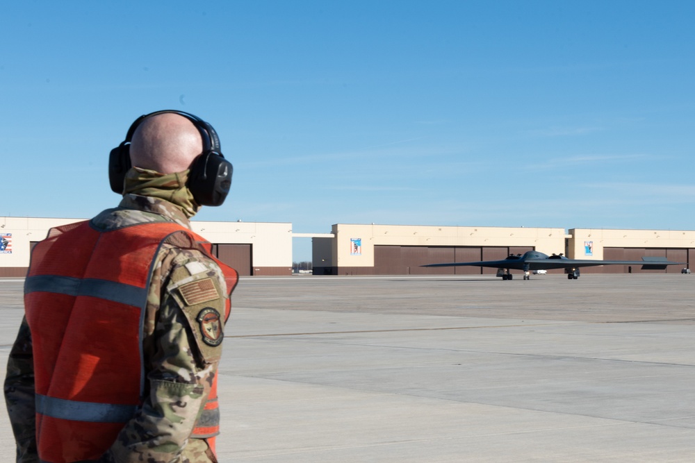 The 325th WPS Commander at Whiteman AFB completes final flight