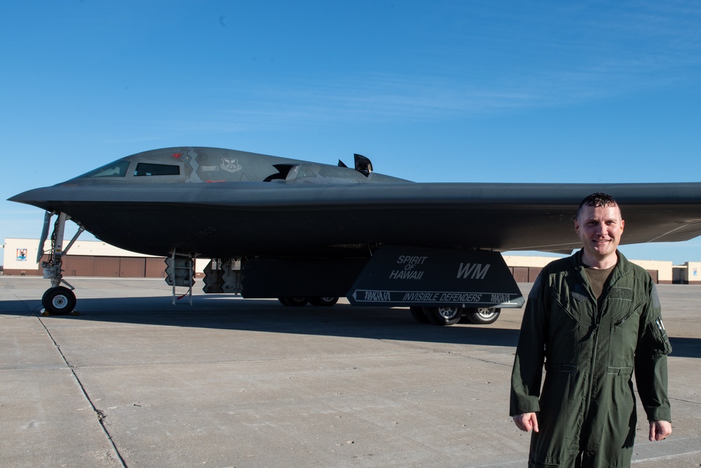 The 325th WPS Commander at Whiteman AFB completes final flight