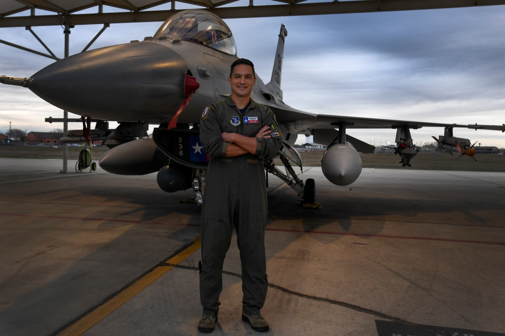 Maj. Thomas Werner Prepares for flight