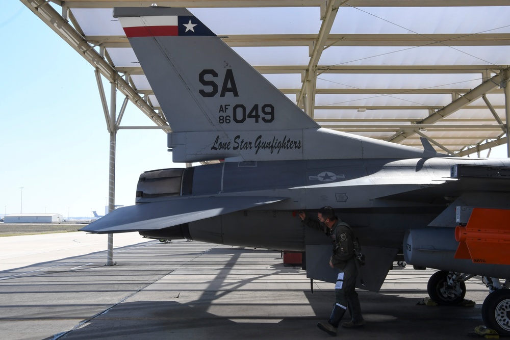 Maj. Thomas Werner Prepares for flight