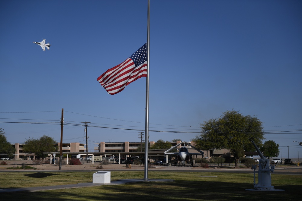 NAF El Centro has ordered flags onboard to be lowered to half-staf