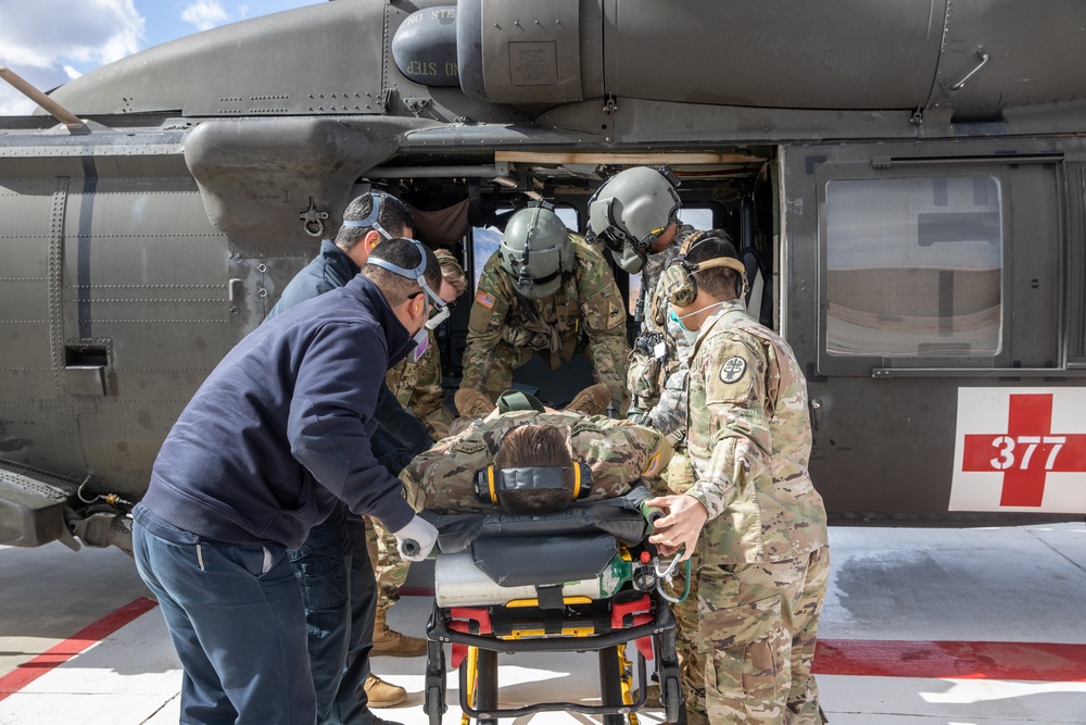 MEDEVAC training at William Beaumont Army Medical Center