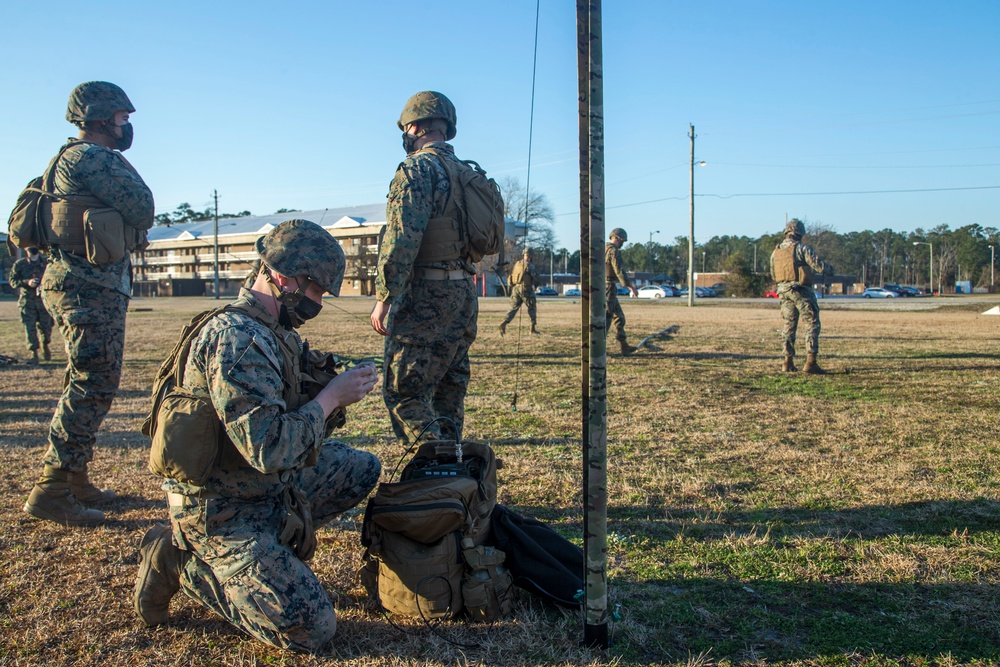 8th Communication Battalion JFTE Marines tests new antenna