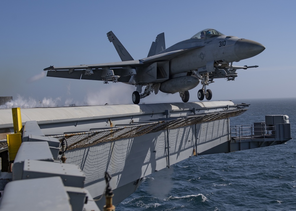 Super Hornet Launches Off Flight Deck