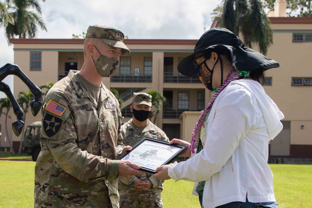 Gold Star Family Member, Mrs. Jennifer Ray, Visit