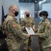 NY National Guard troops reenlistment ceremony at Javits NY Vaccination Site (24 February 2021)