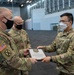 NY National Guard troops reenlistment ceremony at Javits NY Vaccination Site (24 February 2021)