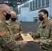 NY National Guard troops reenlistment ceremony at Javits NY Vaccination Site (24 February 2021)