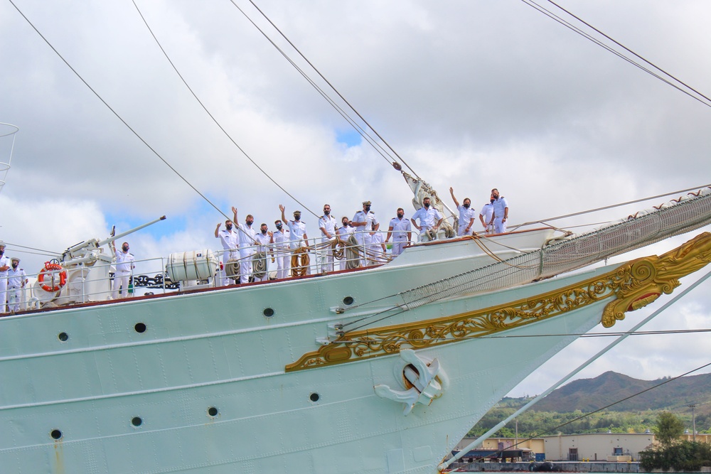 Spanish Ship Juan Sebastian de Elcano Arrives at Naval Base Guam