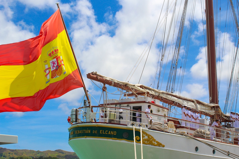 Spanish Ship Juan Sebastian de Elcano Arrives at Naval Base Guam