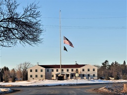 U.S. flag at half-staff at Fort McCoy