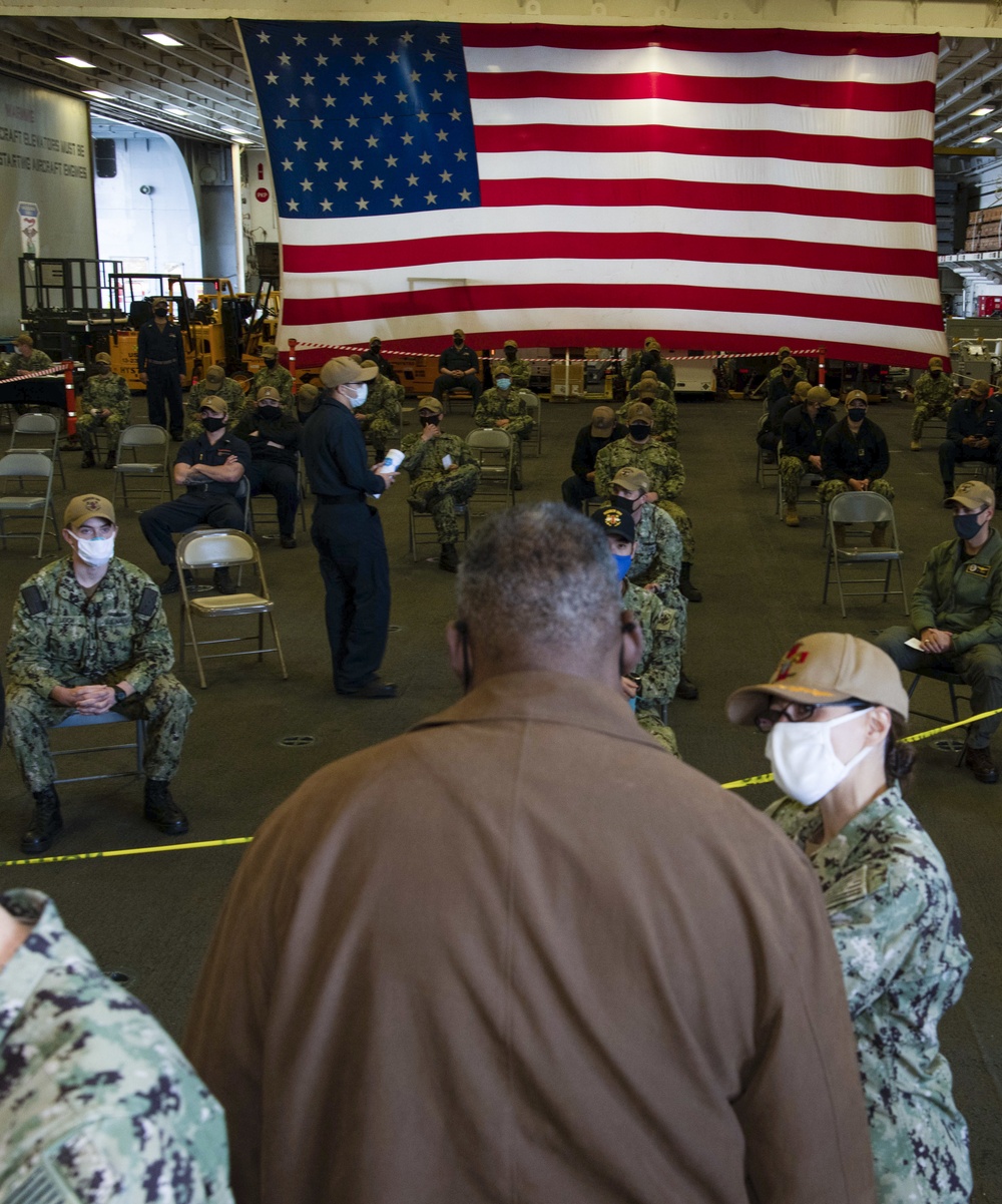 Secretary of Defense Lloyd J. Austin III visits USS Essex