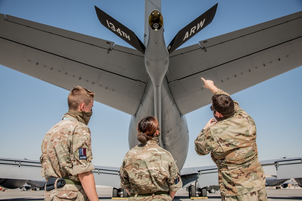 Coalition Royal Air Force members participate in AUAB crew chief for a day program
