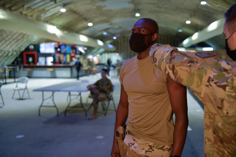 Servicemembers of the 332nd Air Expeditionary Wing Receive COVID Vaccine