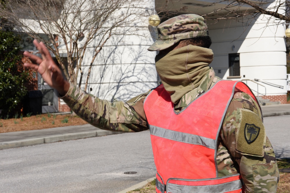 South Carolina National Guard Soldiers support COVID-19 vaccination center at Weldon Auditorium, Manning