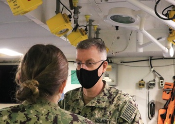 Secretary of Defense and Naval Medical Forces Pacific Commander Observe COVID-19 Vaccinations Aboard USS Essex