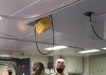 Secretary of Defense and Naval Medical Forces Pacific Commander Observe COVID-19 Vaccinations Aboard USS Essex