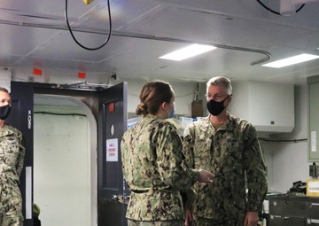 Secretary of Defense and Naval Medical Forces Pacific Commander Observe COVID-19 Vaccinations Aboard USS Essex