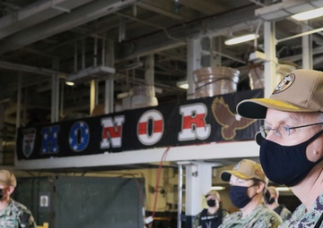 Secretary of Defense and Naval Medical Forces Pacific Commander Observe COVID-19 Vaccinations Aboard USS Essex