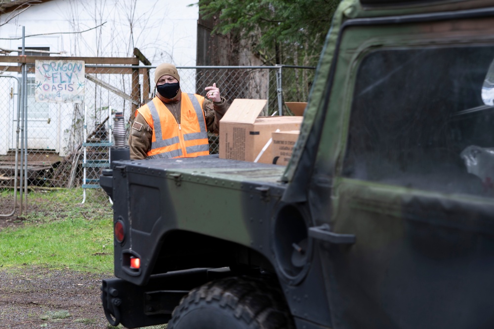 142nd Security Forces Squadron Helps Community After Winter Storm