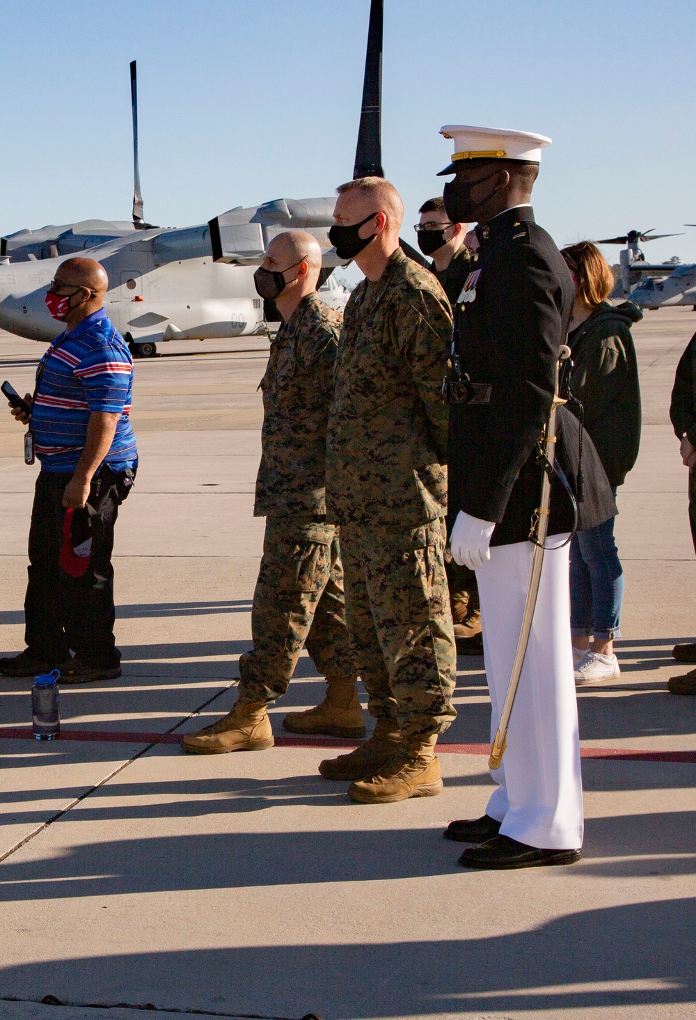 U.S. Marine Corps' Silent Drill Platoon performs on MCAS New River