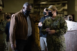 SECDEF Observes COVID-19 Vaccinations Aboard USS Essex