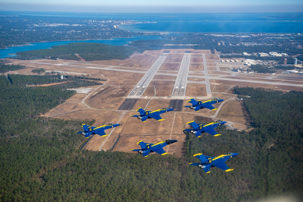 Blue Angels Flight Over NAS Pensacola
