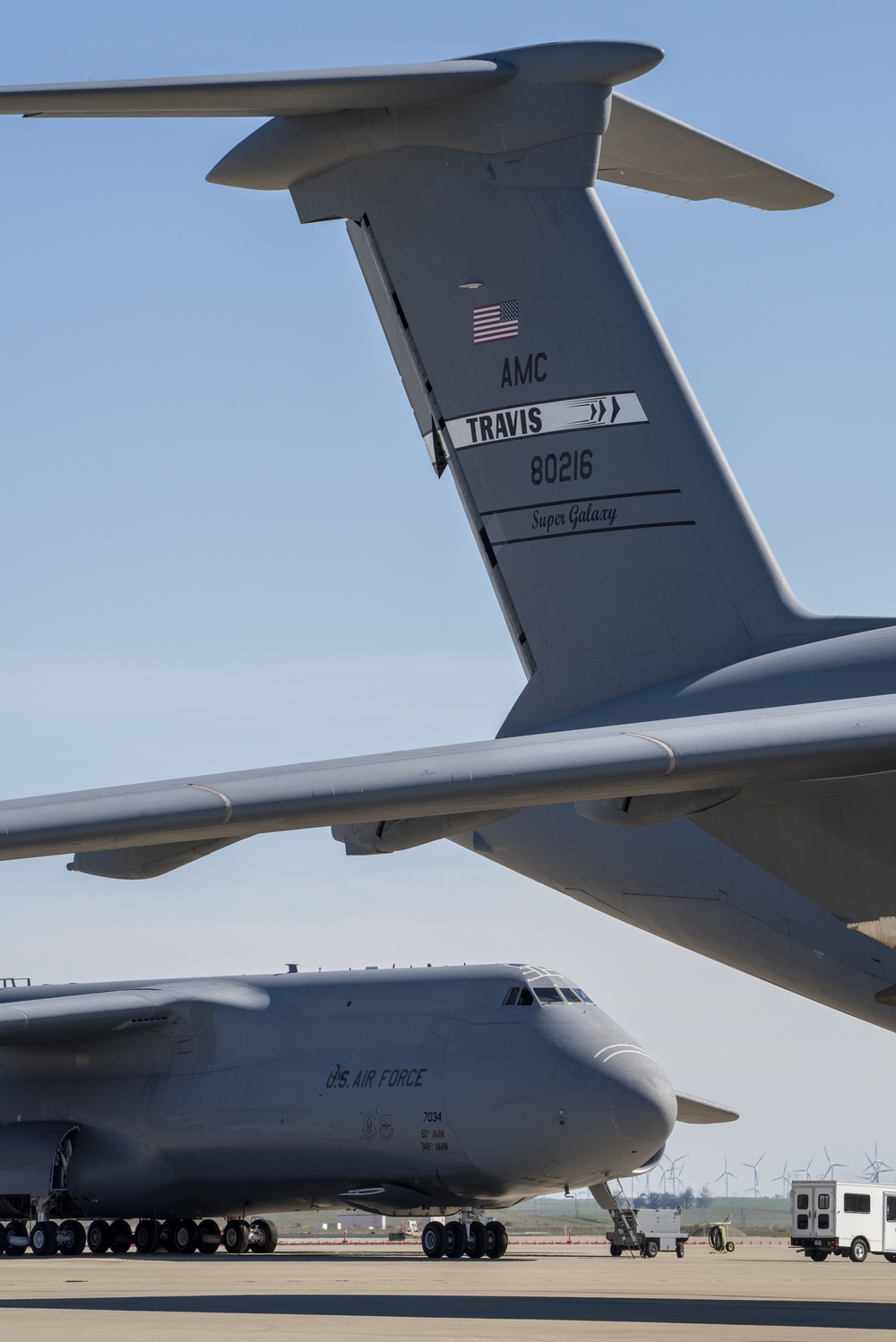 349th Aircraft Maintenance Squadron service C-5M Super Galaxy