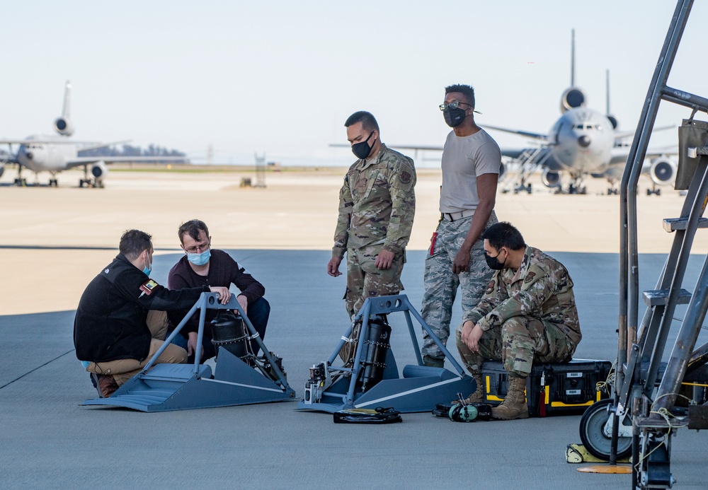 349th Aircraft Maintenance Squadron service C-5M Super Galaxy