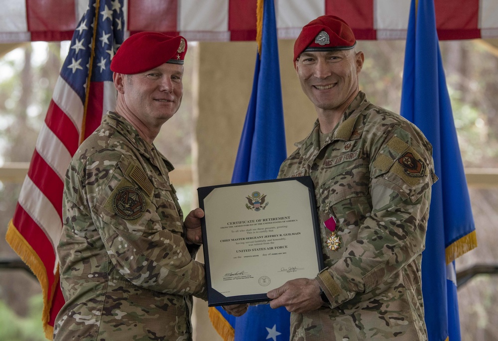 CMSgt Jeffrey Guilmain retires after almost 30 years of service