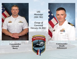 USS Mississippi Conducts Change of Command