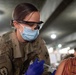 Military Medics administer COVID vaccine at Cal State LA Community Vaccination Center