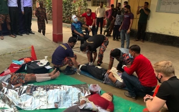 Newly Learned First Responder Skills Tested in Bangladesh