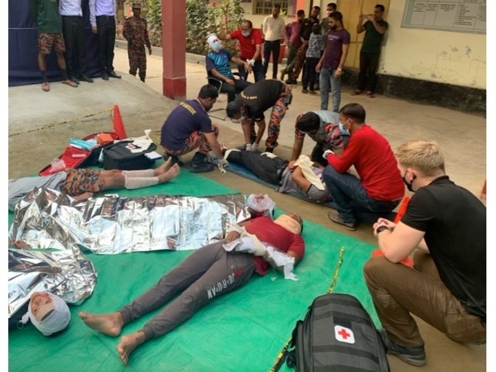 Newly Learned First Responder Skills Tested in Bangladesh