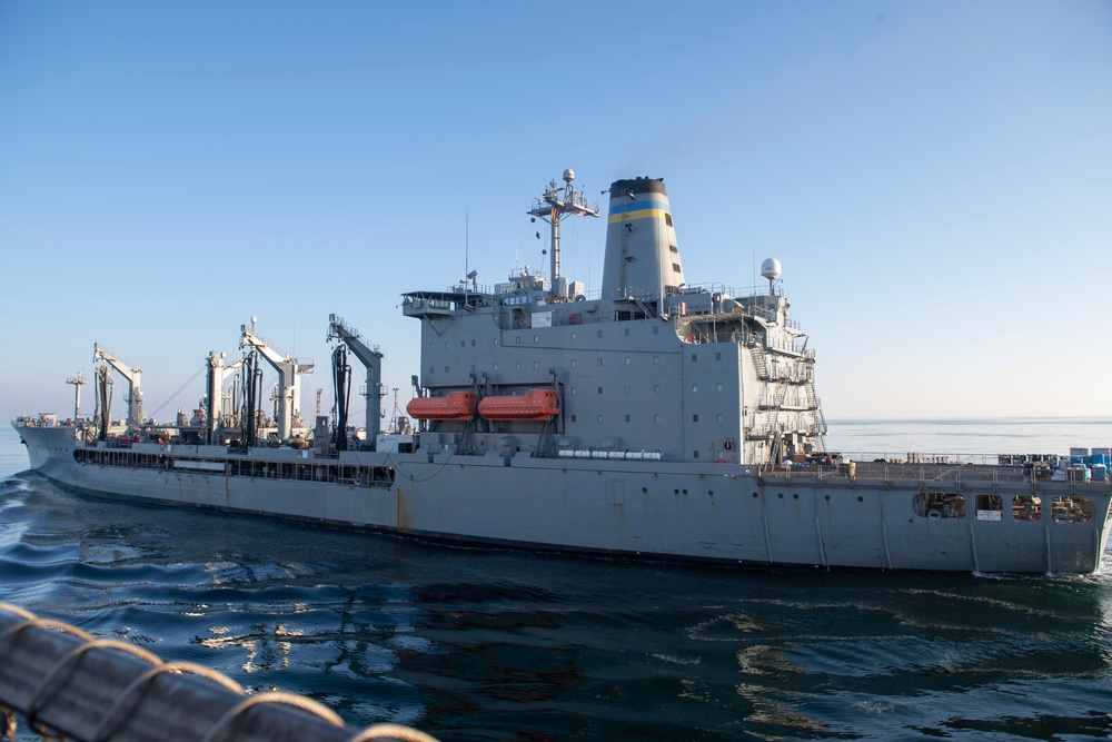 USS San Diego Replenished by USNS Big Horn